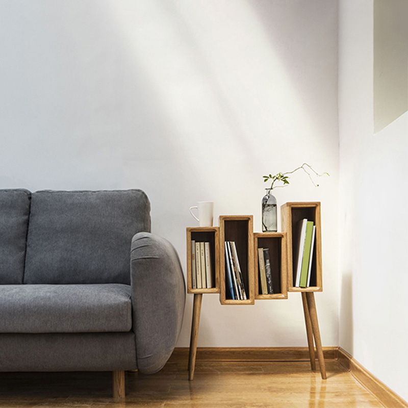 Modern Closed Back Standard Bookshelf Wooden Bookcase with Shelves