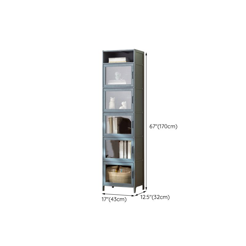 Modern Accent Cabinet with Doors and Straight Legs for Living Room