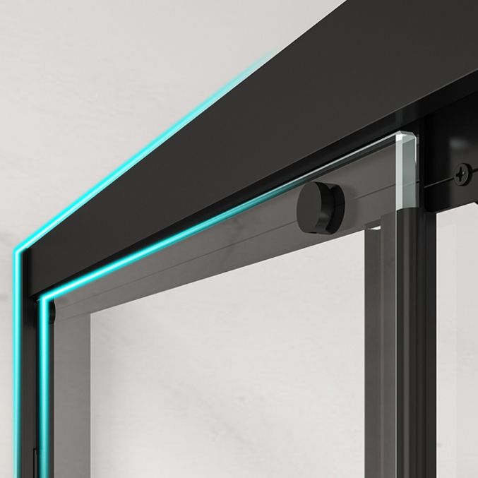 Single Sliding Triple Linkage Shower Door Semi-frameless Tempered Glass Shower Door