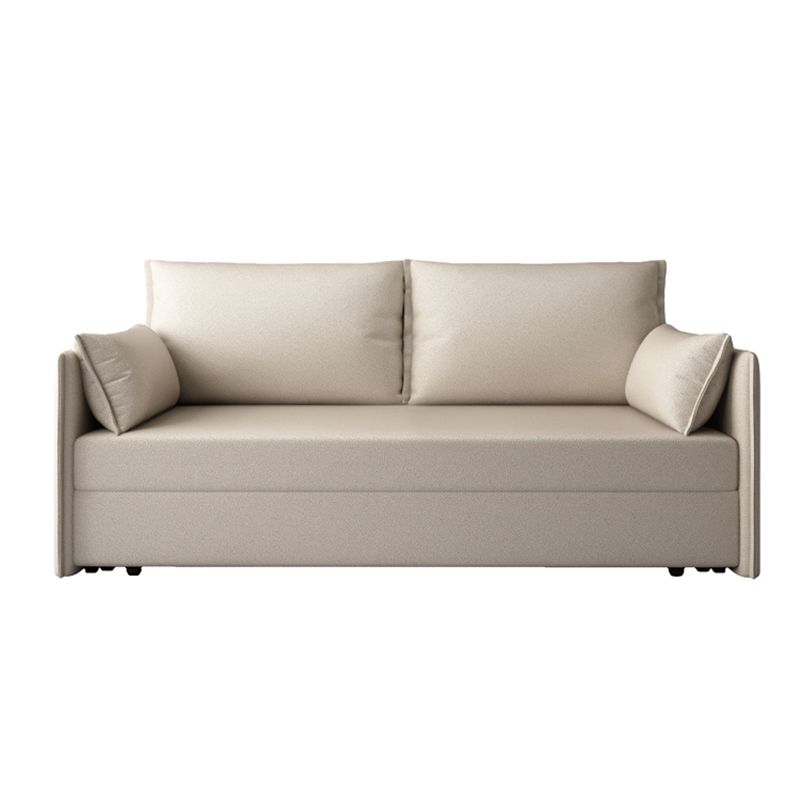 Contemporary Sofa Futon Bonded Leather Futon Sleeper Sofa with Storage