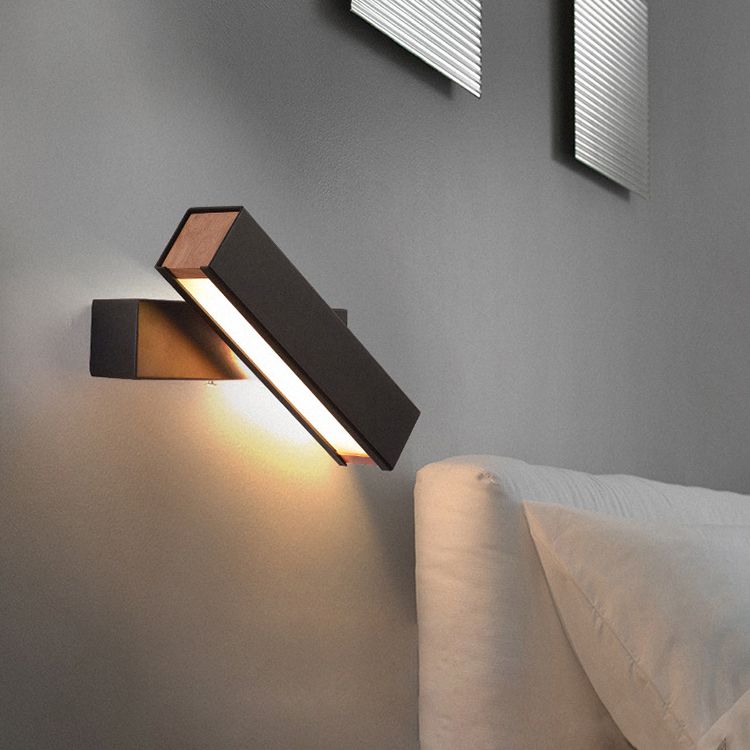 Luz de la pared de la pared de sombra cuadrada simple de luz simple iluminación de pared de metal de estilo simple