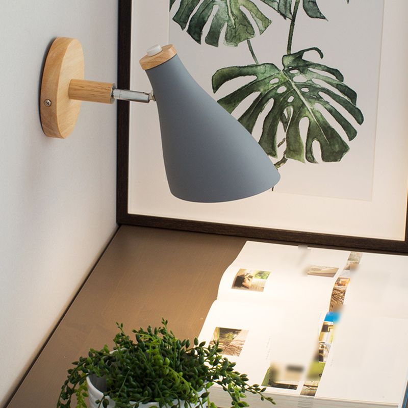 Metal Flared Wall Lighting Modern Style 1 Light Wall Lighting Fixtures