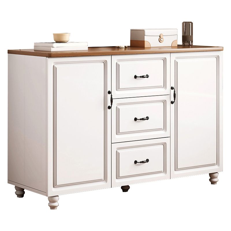 Wood Accent Cabinet with Drawers 14.96" Wide Modern Standard Side Cabinet