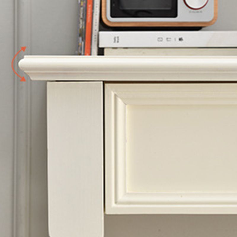 Contemporary Makeup Dressing Table With Drawers White 17.71" W x 30.70" H