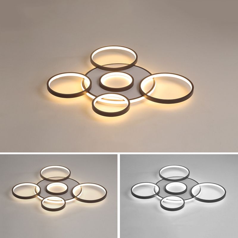 Geometric Acrylic Flush Ceiling Light Fixtures Modern Style 1-Light Flush Mount Fixture