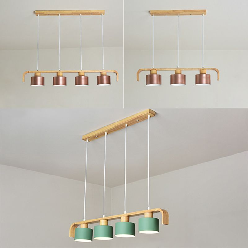 Moderno isola a sospensione a soffitto in legno colore della stanza per interni