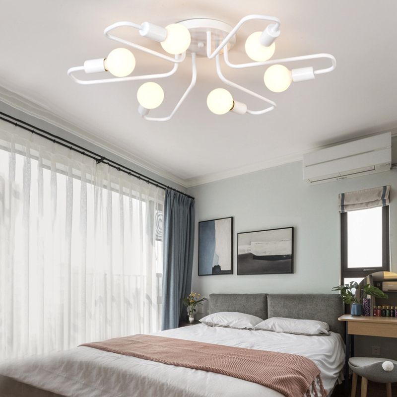 Minimalist Metallic Ceiling Light Contemporary Flush Mount Light Fixture