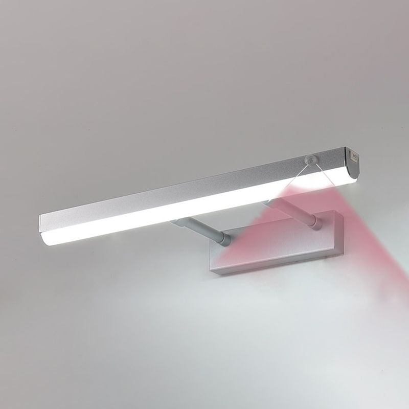 1 Light Thin Vanity Lighting Fixtures Modern Style Metal LED Mirror Lights