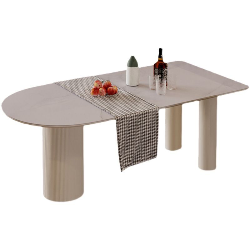 Contemporary Style Dining Table Stone 3-foot Dining Site Table for Home