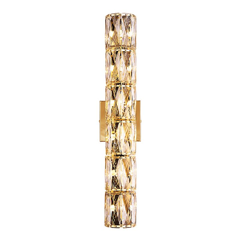 2/4/6-Light Modernism Golden/Chrome Crystal Shade Unique Bathroom Vanity Light