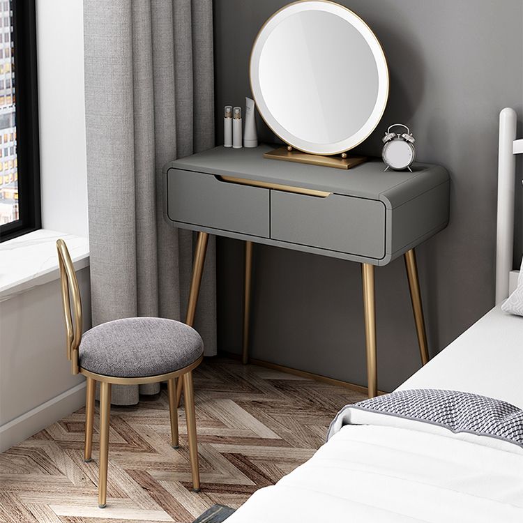 31.5" Height White/ Grey Wood Top Make-up Vanity with Drawer for Bedroom