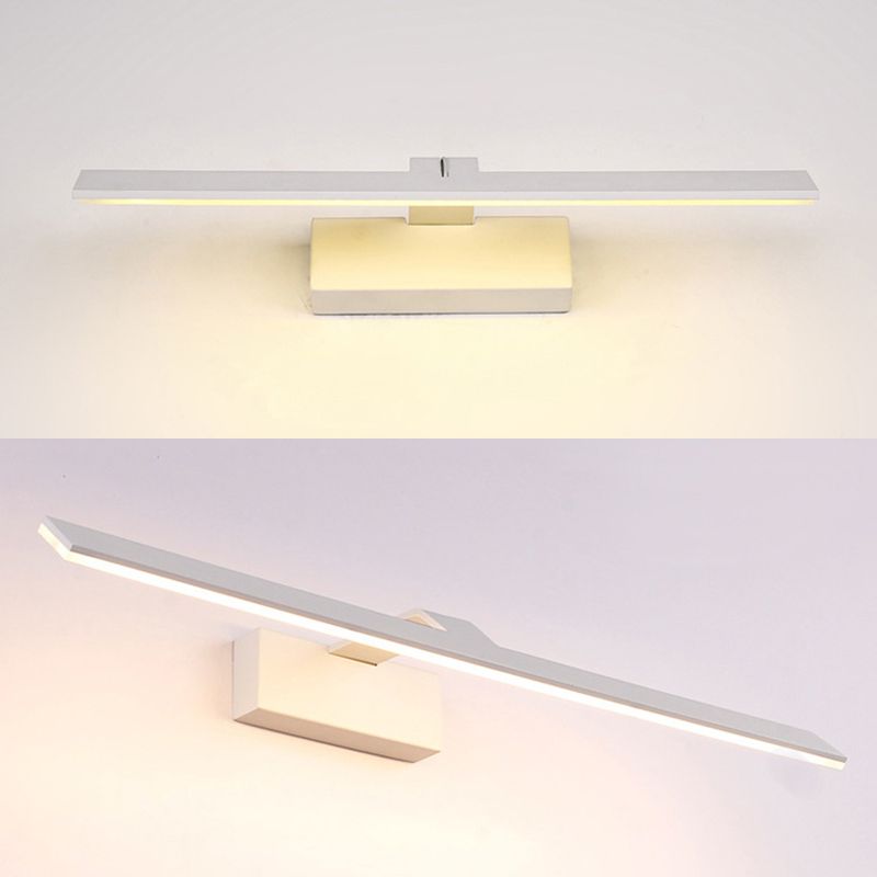 Minimalist Style Shaded Wall Light Fixture Acrylic LED Bathroom Wall Mounted Light in White