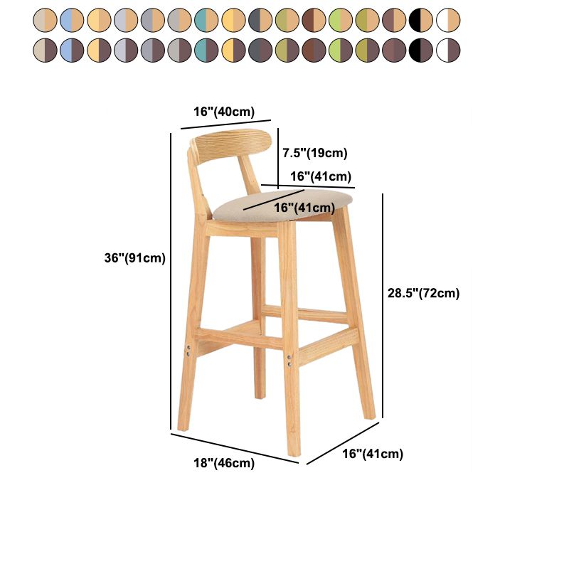 Modern Milk Tea Shop Footrest Stool Matte Finish Upholstered Bar Stools