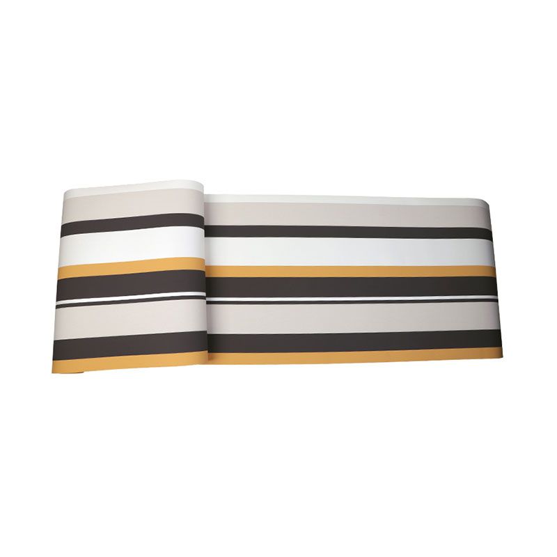 Broad Vertical Stripe Wall Covering for Home Decoration in Neutral Color, 33'L x 20.5"W