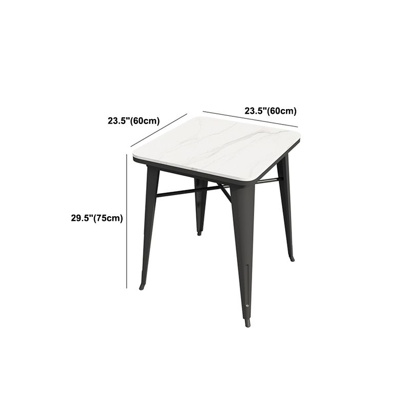 Black and White Dinette Set 1/2/3/5 Pieces Modern Stone Dining Table Set