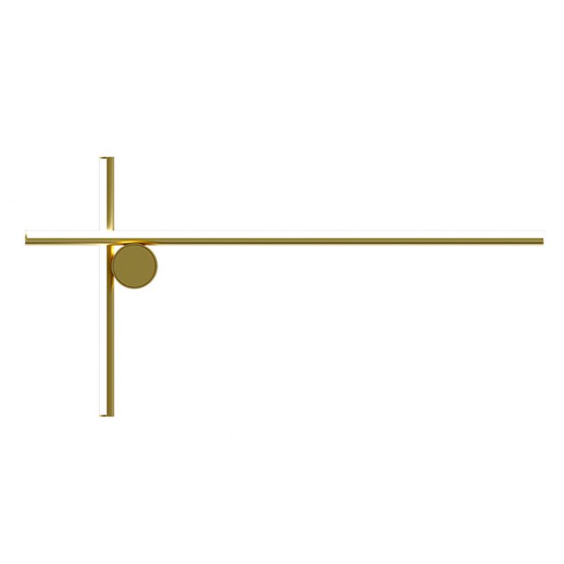 Luci di applique in alluminio in alluminio in alluminio a parete moderna a 2 luci in finitura dorata