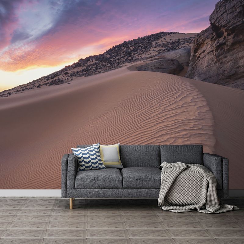 Dry Desert Wall Mural for Living Room Moisture Resistant Home Decor, Customized Size
