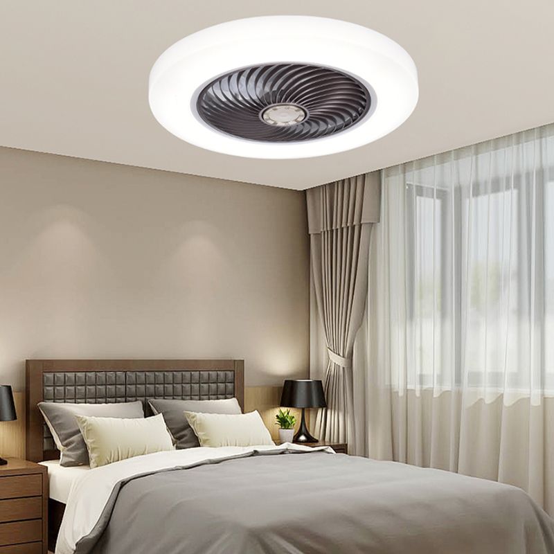 Acrylkreis Lüfterlampenlampenminimalismus LED Semi Flush Mount Light für Schlafzimmer
