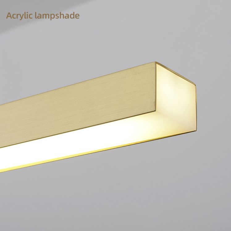 Luces lineales de la isla colgante accesorios de iluminación colgante minimalista de metal para restaurante