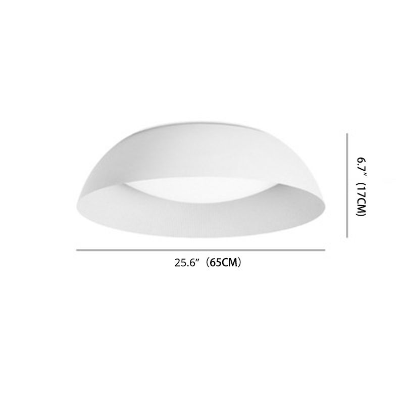 Nordic Style Bowl Shade Ceiling Lighting Metal Foyer LED Flush Light with Recessed Diffuser