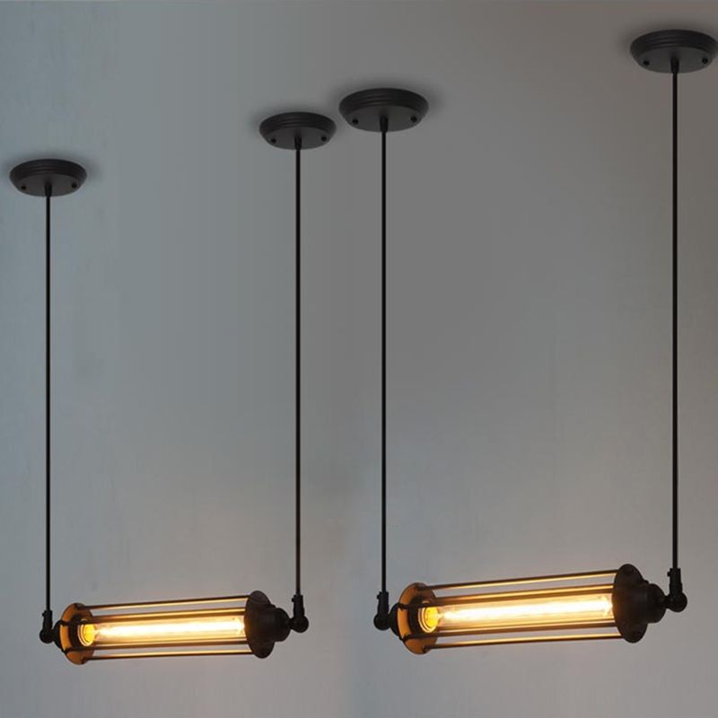 Pendente noire pour l'îlot de cuisine Pendentif Lighting Lighting Island Pendant linéaire