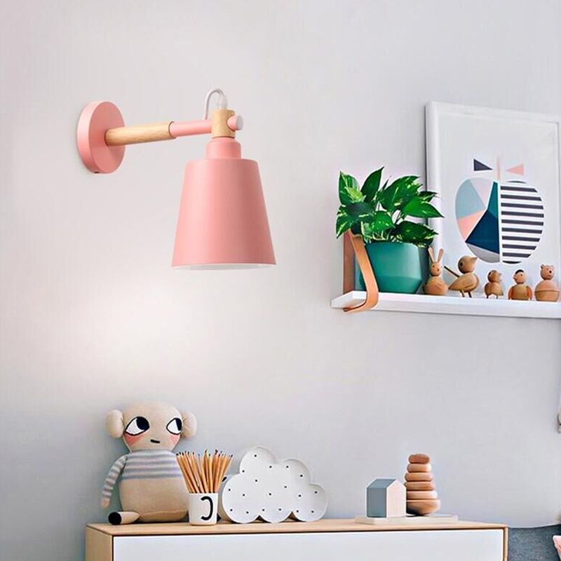 Modern Style Flared Wall Mounted Lamps Metal 1 Light Wall Lighting Ideas