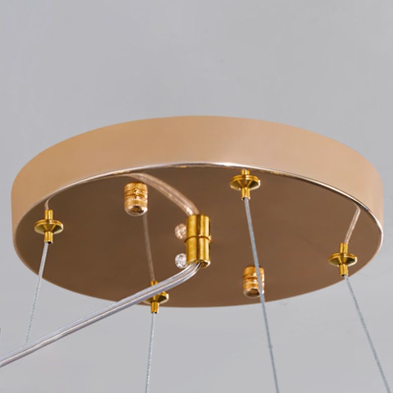 Contemporary Circular Pendant Chandelier Light Crystal Chandelier Lighting