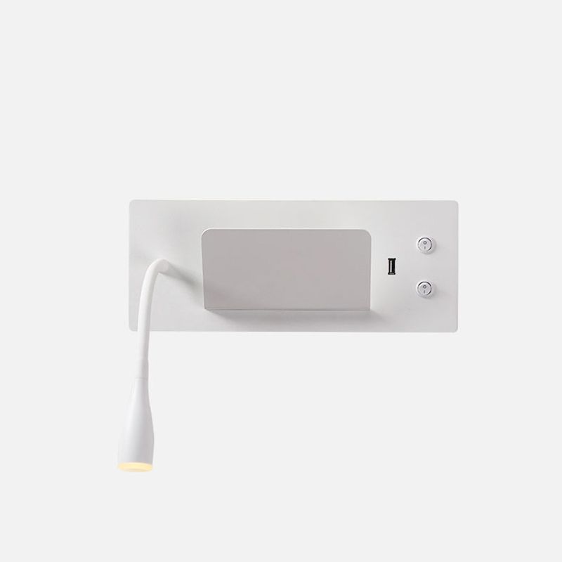 Moderner Stil Geometrischer Wandmontagelampe Metall 2 Lichter Lesen Wandlampe