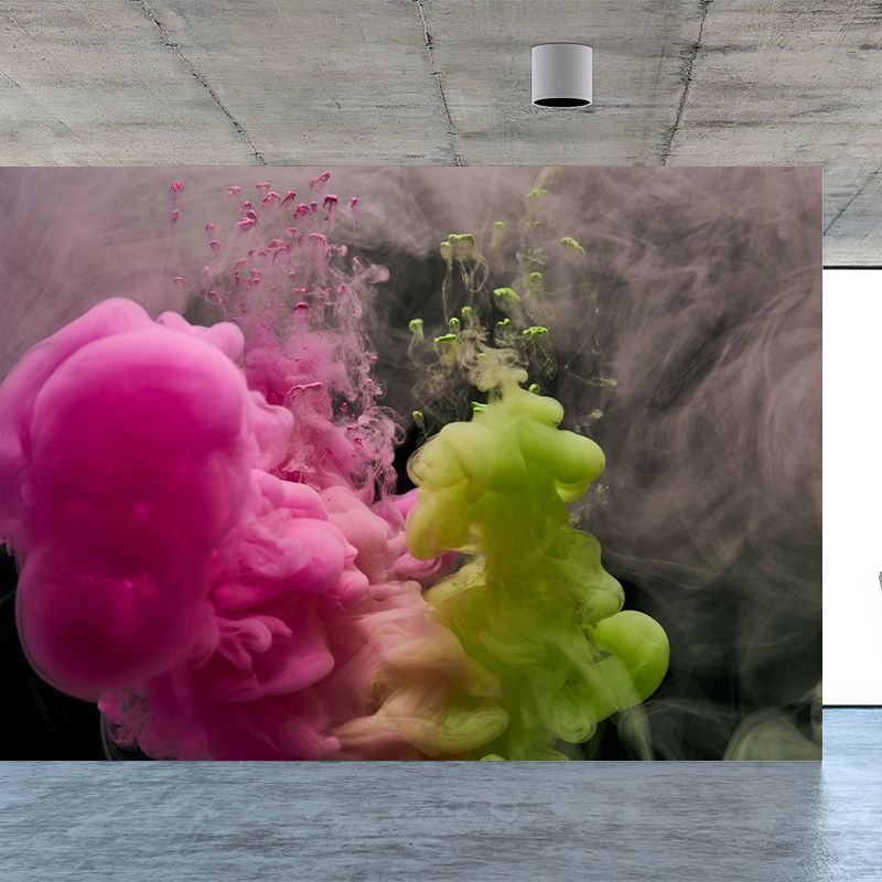 Huge Explosion Mural Decal Modern Novelty Abstract Wall Art in Multi Color