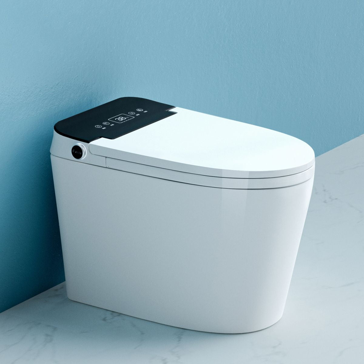 Modern Floor Mount Toilet Bowl White Toilet with Seat for Bathroom