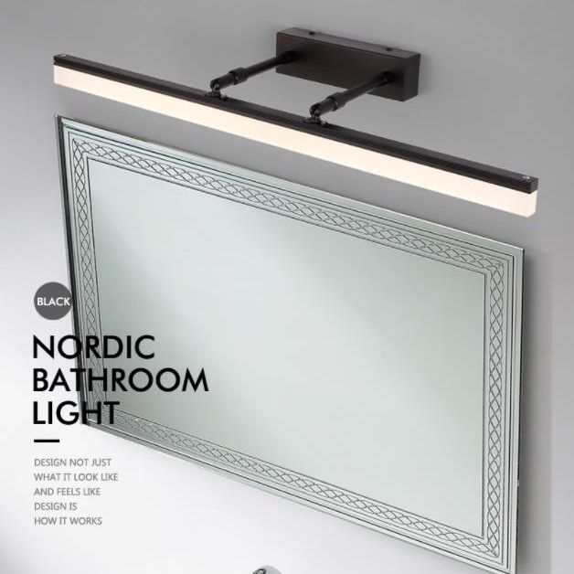 Armed LED Vanity Lamp Modern Minimalist Style Metal Single Vanity Light