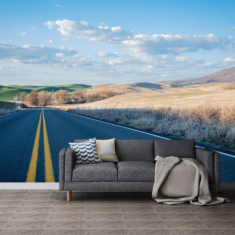 Environment Friendly Wall Mural Wallpaper Highway Sitting Room Wall Mural