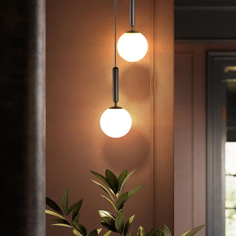 Globe Shaped Wall Sconce Modern Minimalist Style Glass 1 Light Sconces for Bedroom