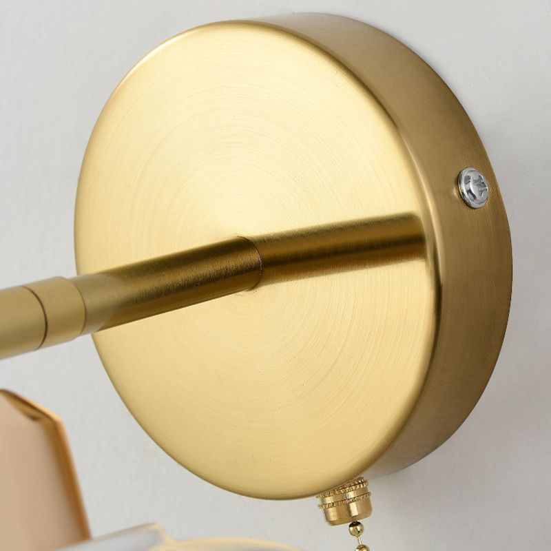 Single White Contemporary Shaded Metallic Wall Mounted for Bedroom