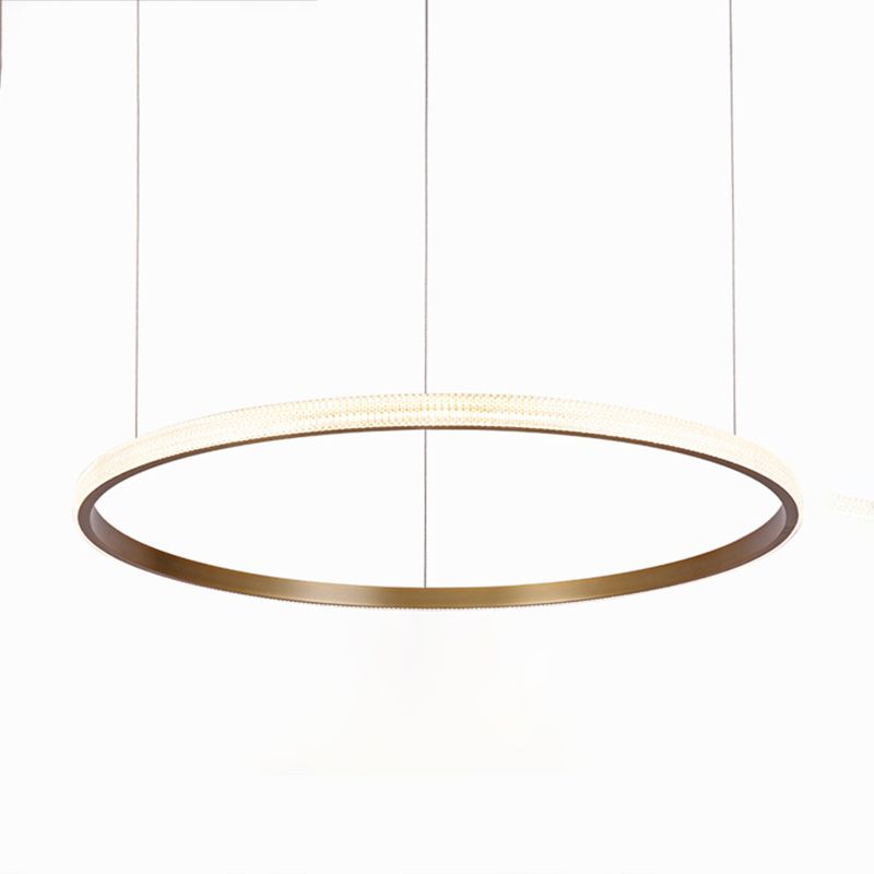 Circle Shade Metal Chandelier Lights Modern Chandelier Lighting Fixtures in Gold