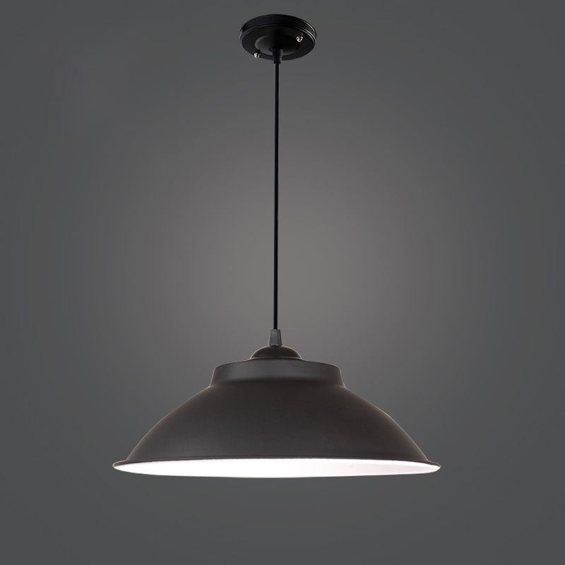 Aluminum Bell Suspension Pendant Light Industrial 1 Head Dining Room Drop Lighting