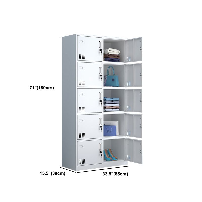 Contemporary Wardrobe Metal White Colour Wardrobe Closet for Bedroom