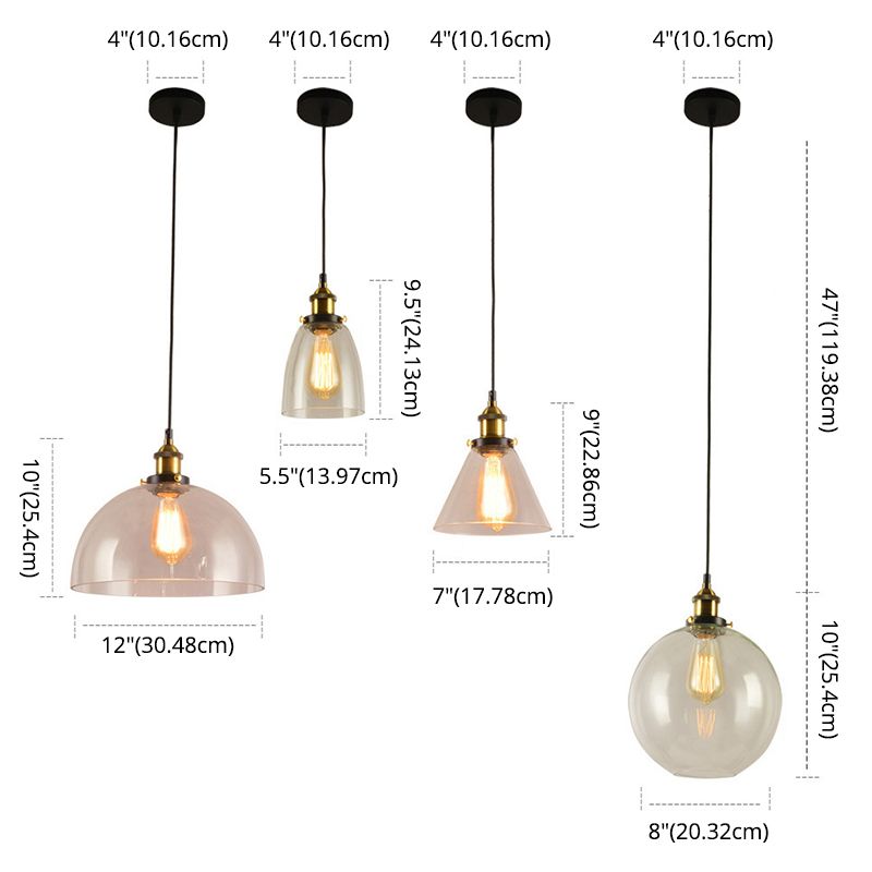 Dachbodenstil Schattierter Anhänger Beleuchtung Fixierglas Hanging Leuchte für Esszimmer