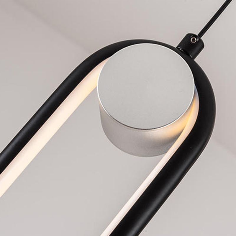 Metal Minimalist Hanging Lights Modern Style 1-Light Linear Srowing Lamping pour chambre à coucher