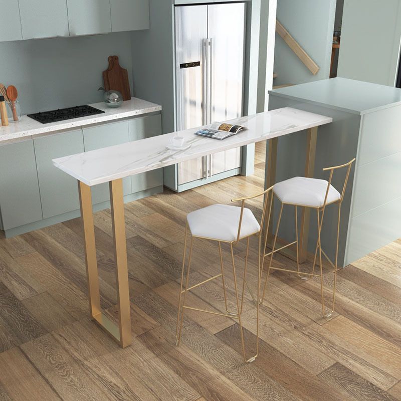 Fixed Table Counter Table Set Contemporary 1/2/3 Pieces Faux Marble Pub Table Set