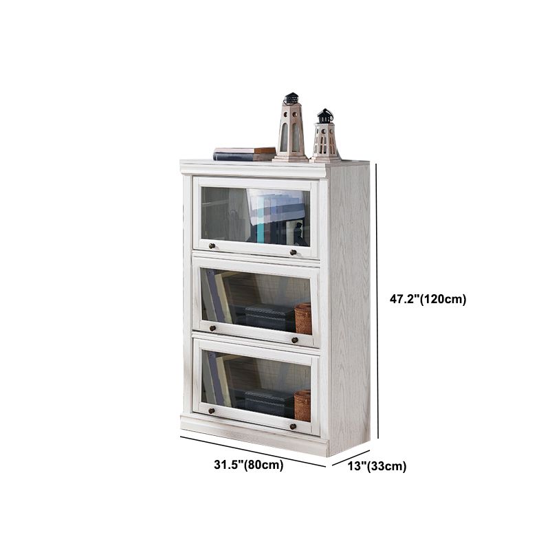 Contemporary Wooden Shelf Bookcase with Doors Standard Shelf