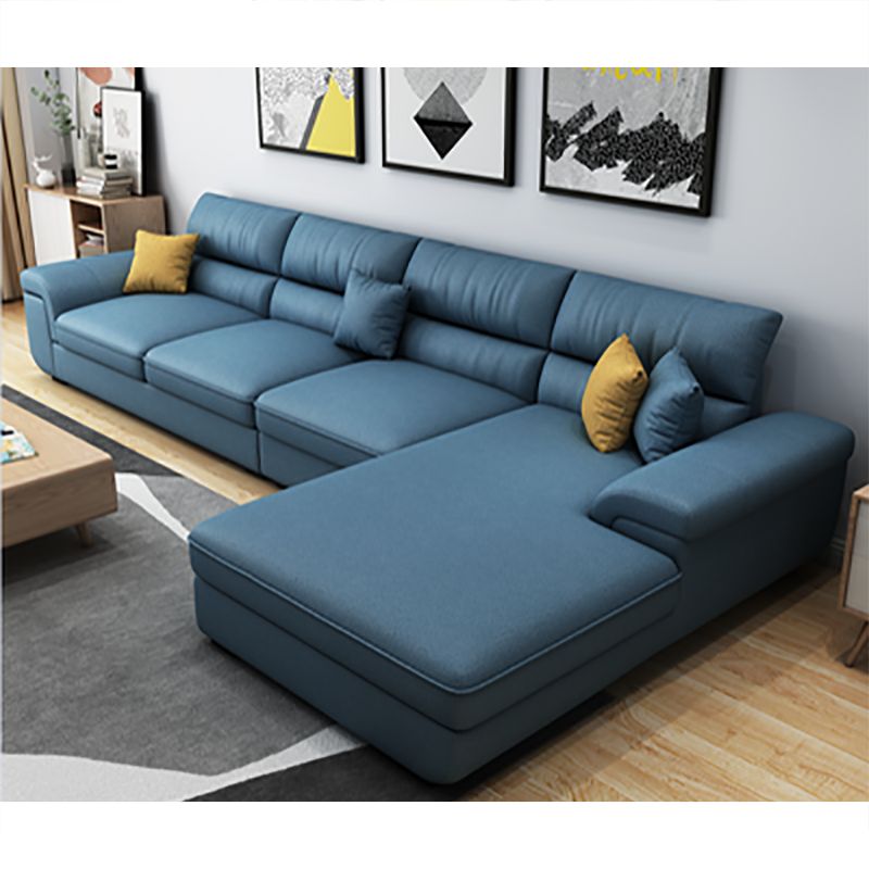 Casual Pillow Top Arm Sectional 37.4"H Removable Cushions Sofa and Chaise