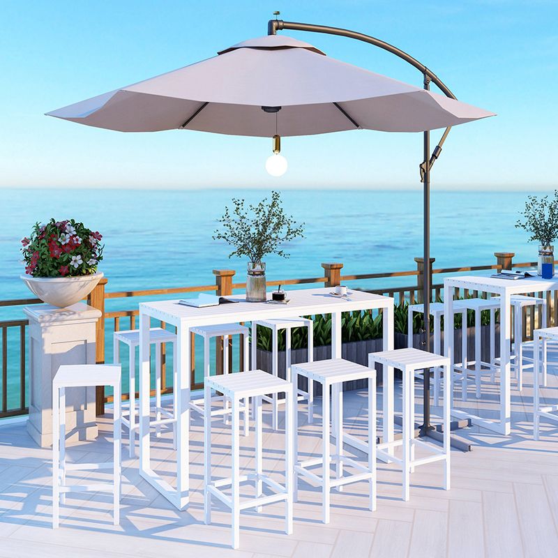 Modern Bar-height Table with Metal Base Bar Table for Outdoor