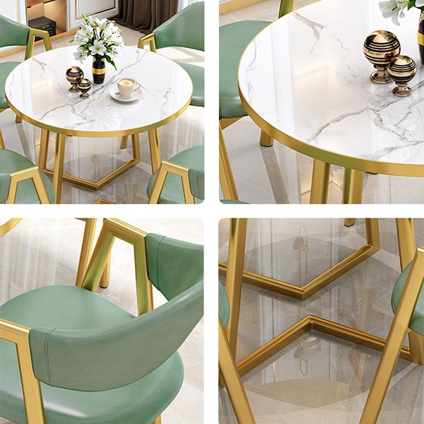 Glam Dining Set Solid Wood 1/2/3/5 Pieces Dining Furniture for Home