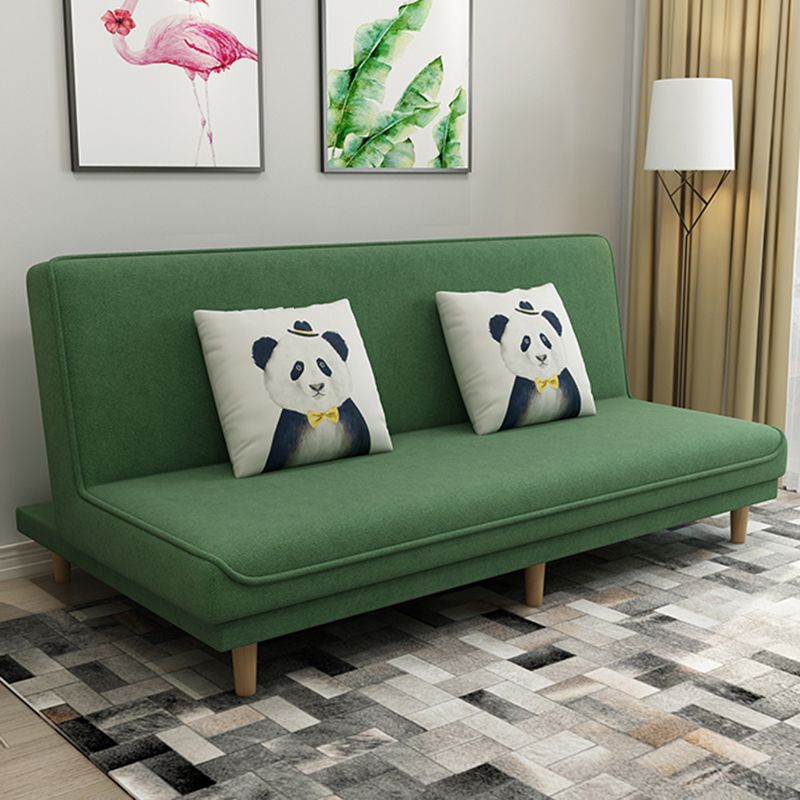Foldable and Wear-resisting Linen Armless Sofa with Tight Back for Apartment