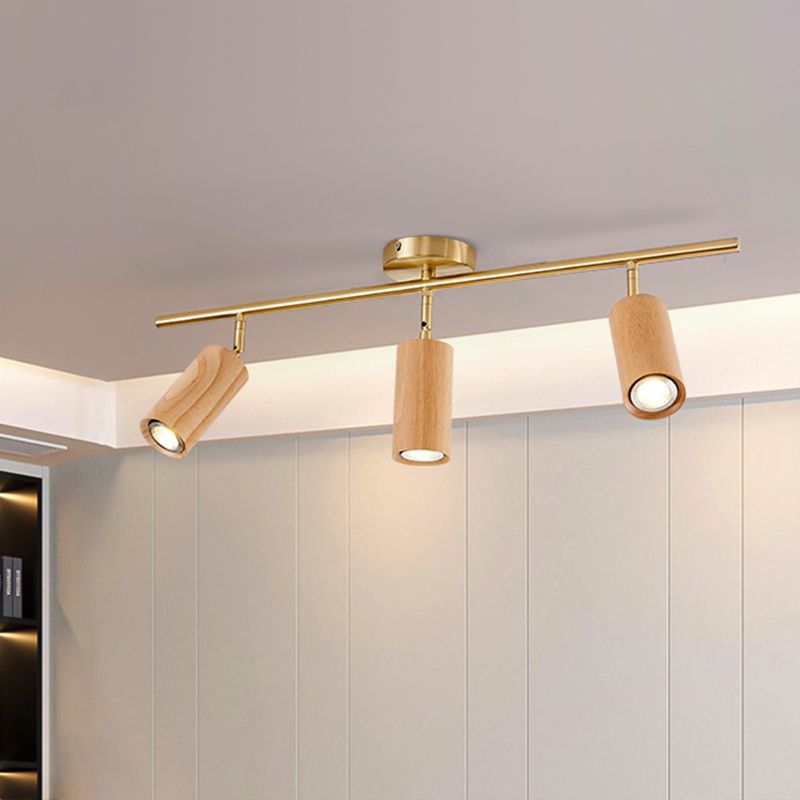 Moderne LED -Strecke Beleuchtung minimalistischer chinesischer Stil Holzvermittler für Wohnzimmer und Gang zu Hause