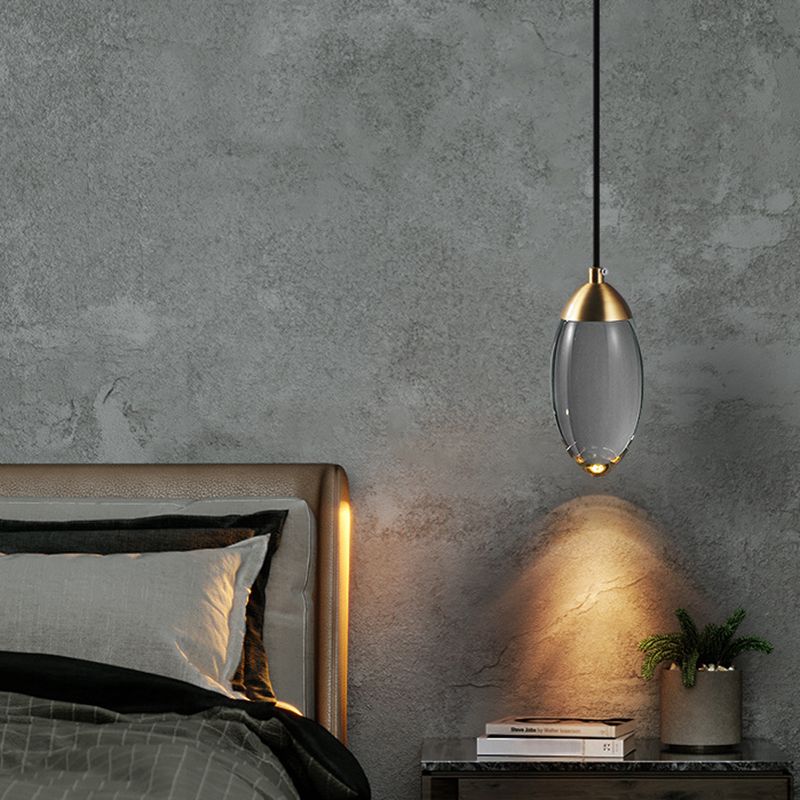 Gold Teardrop Anhänger Beleuchtung moderner LED -Kristall -Hängnisbeleuchtung