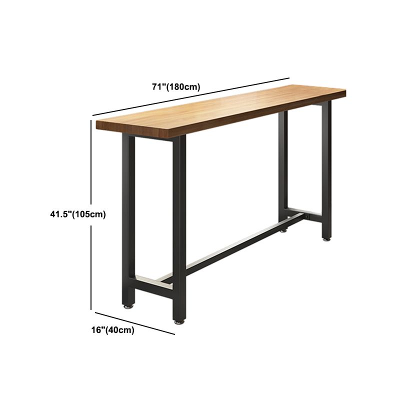 Modern 1/7 Pieces Bar Table Set Rectangle Pine Wood Counter Table with Stools for Shop