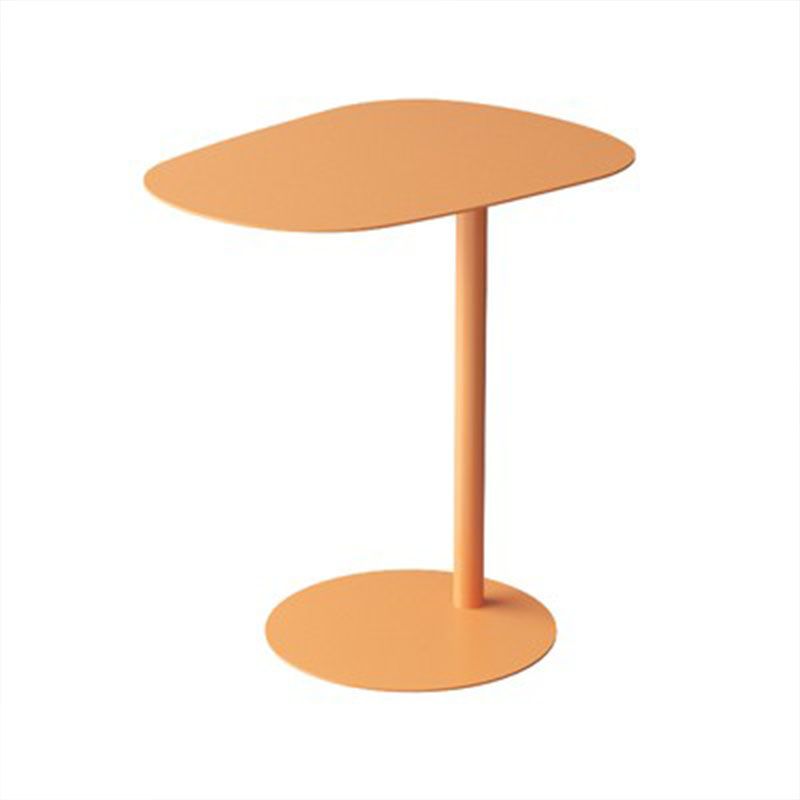 Rectangular Metal Table with Pedestal Base Base Medieval Modern Style Side Table