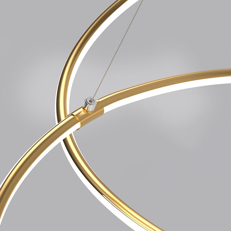 Modern Style Twist Shape Pendant Chandelier Metal 1 Light Chandelier Light in Gold